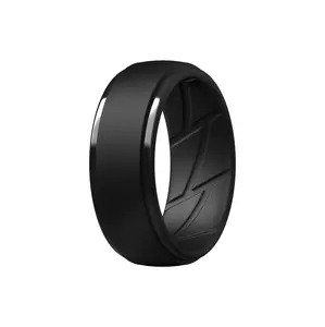 Men's Silicone Ring, Breathable with Airflow Slots - 10mm Width - 2.5mm Thickness