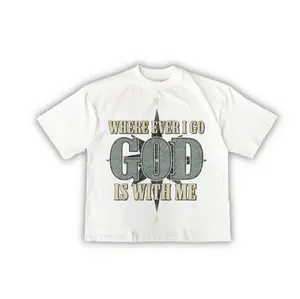 Vintage GOD IS WITH ME Short Sleeve Graphic T-Shirt, god apparel, christian clothing Menswear Top Tshirt Streetwear