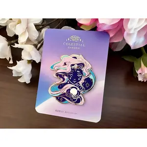 Gold Celestial Garden Sun Goddess Hard Enamel Pin