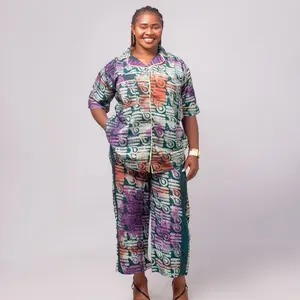 DRIP Matching Women Set - Orange Circles Print Comfortable & Stylish for Men Women Unisex Batik  Clothes Chic Bottoms TopAdire Collection Womenswear