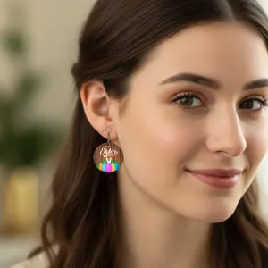 Happy Easter Rustic Earrings