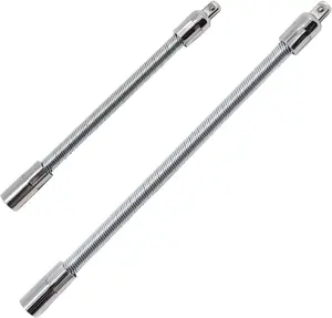 1/4" Flexible Extension Bar Set, Flexible Socket Extension Drive Socket Driver Handle 2Pcs (6 Inch, 8 Inch)