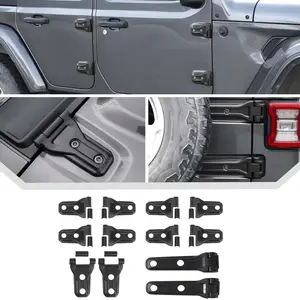 Car Exterior Trim Covers for 2018+ Jeep Wrangler JL, Rear Hood/Tailgate Door/Spare Tire Mount Hinge Trim Covers, Set of 24, Perfect Fit, UV Resistant, DIY Install Universal Automotive Accessories Truck Accessories