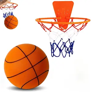Noiseless Indoor Basketball Set, Wall-Mounted Hoop with Soft Foam Rebound Ball, Silent Play for Home & Bedroom