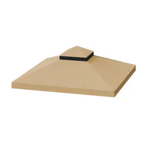 ARCH 10x10 Ft Outdoor Patio Gazebo Replacement Canopy,Double Tiered Gazebo Tent Roof Top Cover Only(Frame Not Include)