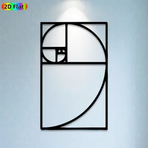 1pcRatio Metal Wall Art, Mathematical Statue Mural, Ideal Gift for New Year, Christmas, Geometry Enthusiasts, Rust-Resistant Metal Wall Decor Wall Sculptures, Perfect for Living Room Wall & Garden Fence, Unique Home Decor