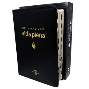 Biblia de estudio vida plena Reina valera 1960 piel fabricada con indice