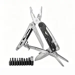 VerveWave Multitool Pliers Set Stainless Steel Screwdriver Tool with 10 Screwdriver Bits, For Camping, Survival, Hunting And Outdoors