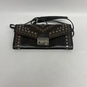 Pre-owned Calfskin Crossbody Bags Prada Studs WOC Limited