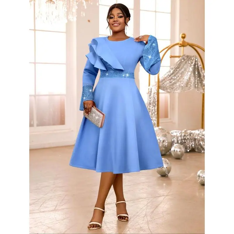 green emerald velvet dress Elegant Alisha Gown in Light Blue – Shop Stunning Formal Dresses Online main image 0