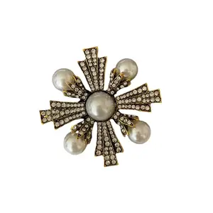 Vintage Style Pearl  Brooch