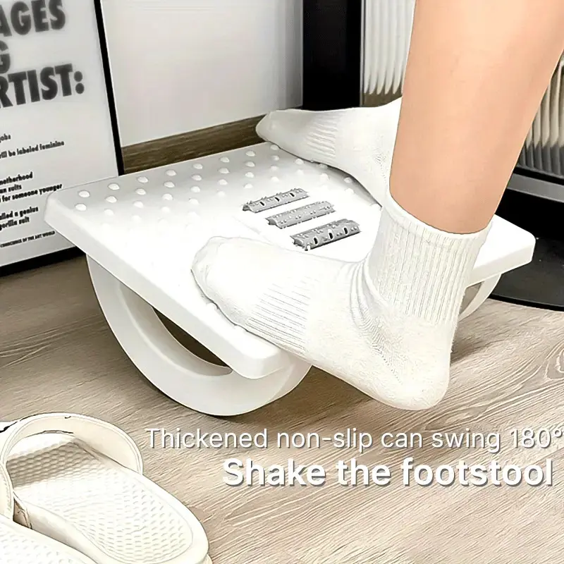 1pc Stepping Foot Stool, Under Table Massage Foot Pedal, Relieve Fatigue And Massage Fatigue Feet, Anti Cross Legs, Suitable For Office Or Desk, Ergonomic Home Office