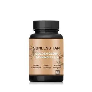 Self Tanning Capsules, Sunless Tanning - Tan Golden Glow, Tan Pills for Men and Women, 60 Capsules
