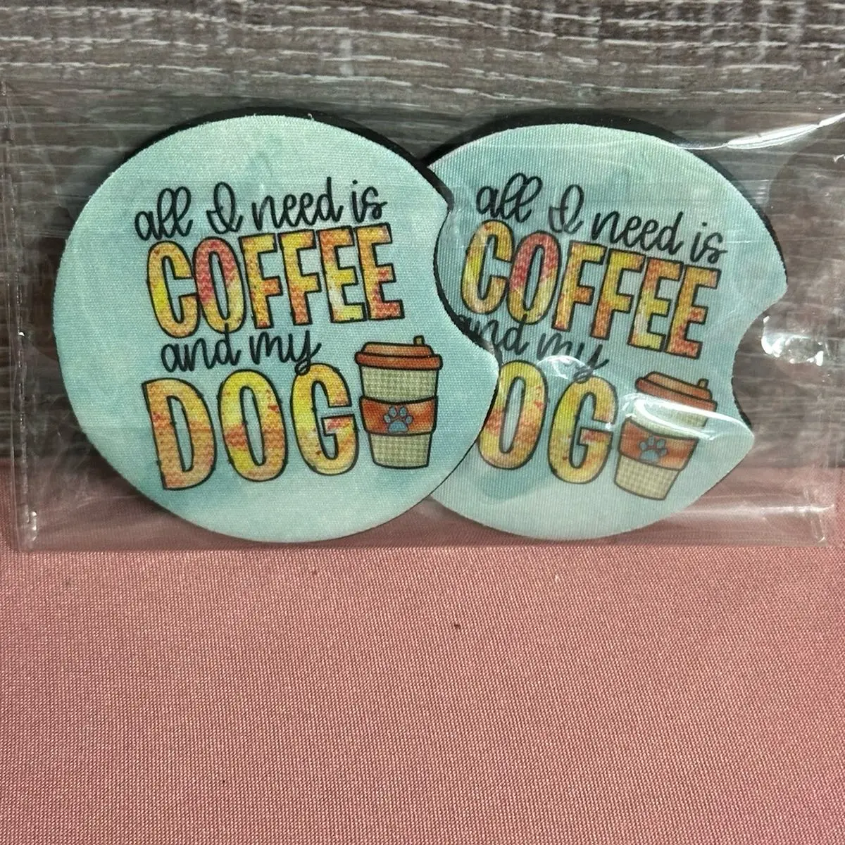 Coffee and my dog coaster set
