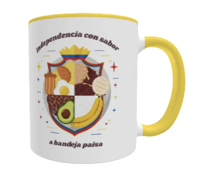 Colombia Mug, Bandeja Paisa Ceramic Coffee Mug, Colombiana Gift