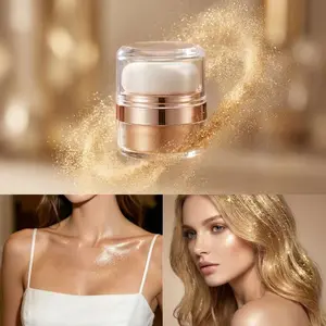 Shimmering Highlighter Body Powder, Long Lasting Glitter Highlighter Powder, Radiant Glow Powder for Stunning Makeup, Bronzer, Glow Seeker Highlighter, Face Body Highlighter