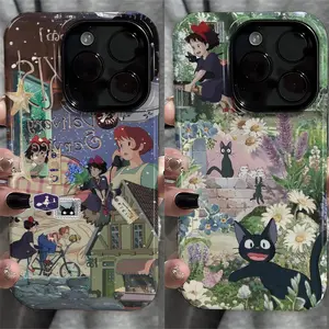 Multiple Options Available Anime K-Kiki's Delivery Service H-Hayao Miyazaki Y2K Art Style Shockproof Phone Case,For IPhone 17 16 15 14 13 12 11 Pro Max Plus Air Holiday Gifts and Fashion Items