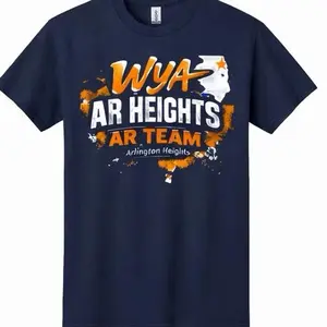 Arlington Heights WYA 1st Collection CadillacJerry Ar Heights AR Team T-Shirt Navy Blue graphic tee