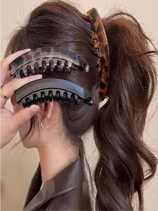 Women's Elegant Hair Clip, Large Size 13cm Banana Clips, Non-Slip Design, Plain Pattern, Suitable for All Seasons