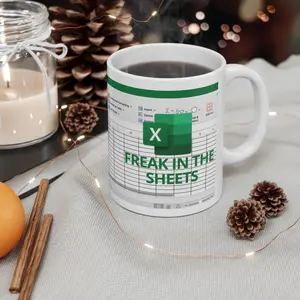 Excel Spreadsheet Humor Mug | 'Ctrl+Z the Freaking Sheets' Ceramic Mug