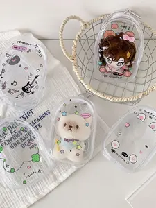 Cartoon Four-Leaf Clover 10cm Display Bag, Hand-Figure Doll Storage Bag, Cotton Doll Three-Dimensional Showcase Hanging Decoration