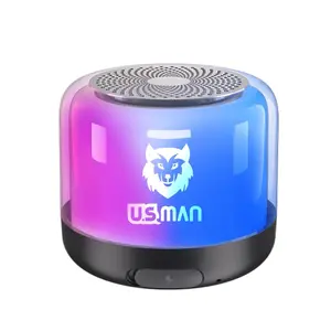 Mini colorful led light, Portable Bluetooth speaker, Built in battery ,Waterproof ipx6, compact size water