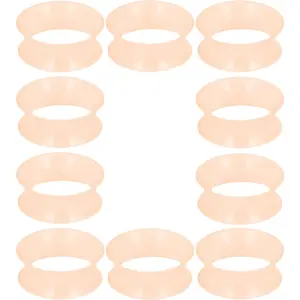 8G-25mm   Solid Soft  Gauges Plugs for Ears Saddle Double Flared Ear Gauges  Stretching Kit Expander  Tunnels Plugs   for Women Men