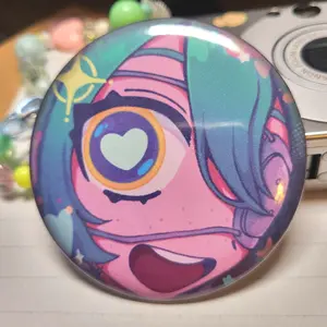 Monitoring Miku vocaloid button || 2.25" pinback button badge