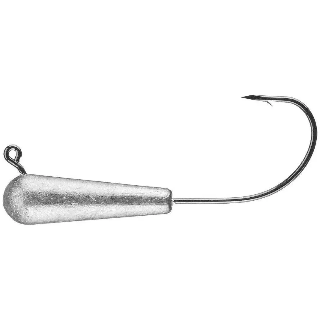 Eagle Claw Trokar Tube Jighead - Goby Profile, Tube Fishing, 1/8 oz, 3/0 Hook, 3 Heads per Pack, Bulbous Head Design