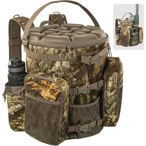 Hunting Bucket Backpack with Seat Suitable for 5-gallon Seat,Dove Hunting Accessories,Daypack for Rifle Bow Gun(Not including Bucket and Lid)