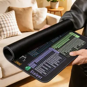 Budget-Friendly Excel Shortcut Extended Mouse Pad, Stitched Edges & Non-Slip Base
