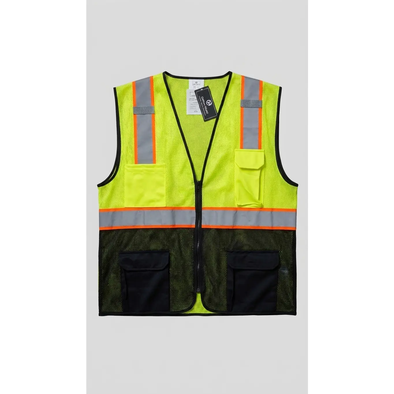 Safety Green Hi-Vis 2-Tone Vest Class 2