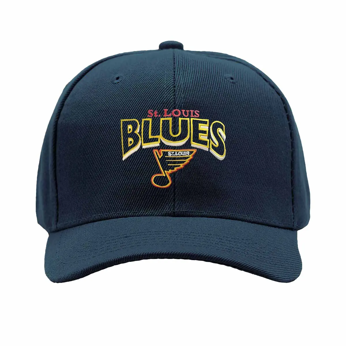 Retro St. Louis Blues baseball cap handwritten letter logo ice hockey flat brimmed cap unisex baseball cap