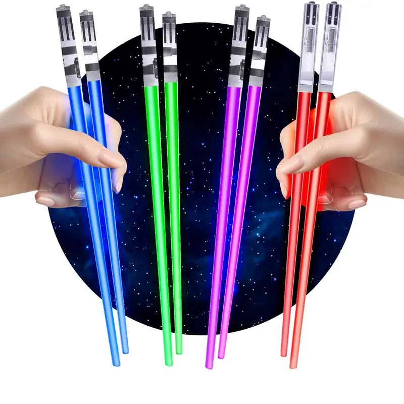 Lightsaber Chopsticks Light Up Saber Led (4 Pairs Red Blue Green Purple) Lightsaber Chopsticks Light Up Saber Led (4 Pairs Red Blue Green Purple)