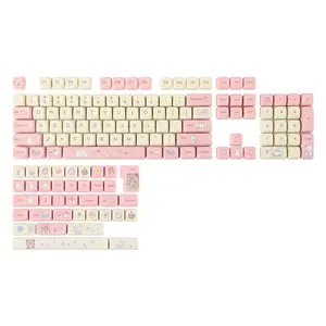 EPOMAKER Cream Bunny Keycaps Set 141 Keys MOA Profile PBT  for Mechanical Keyboard MX-Compatible