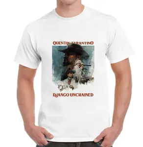 Anna Love Store, Django Unchained movie t shirt, django unchained 2012 classic movie shirt, Django Calvin Candie shirt anniversary gifts, 70s 80s film retro shirt, Gildan Cotton, Modern Classic Fit