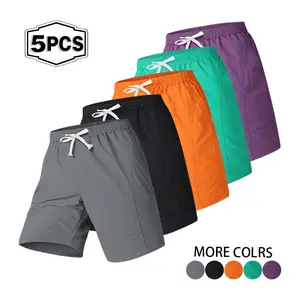 Men's quick drying casual shorts for summer, breathable, lightweight, sporty, loose, trendy and versatile five quarter pants