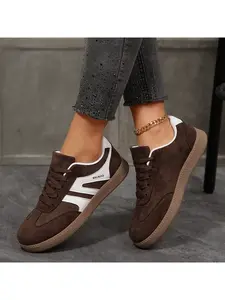 Women's German Army Trainer Style Flats, Casual Shoes with Leopard Print Colorway, Simple yet Elegant and Stylish, Comfortable for Walking, Suitable for Commute, Dates and Work