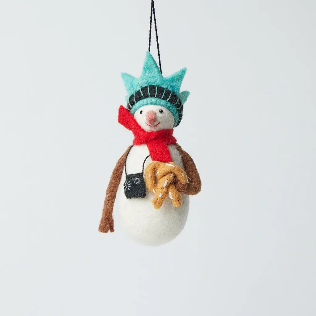 New York City Snowman Ornament