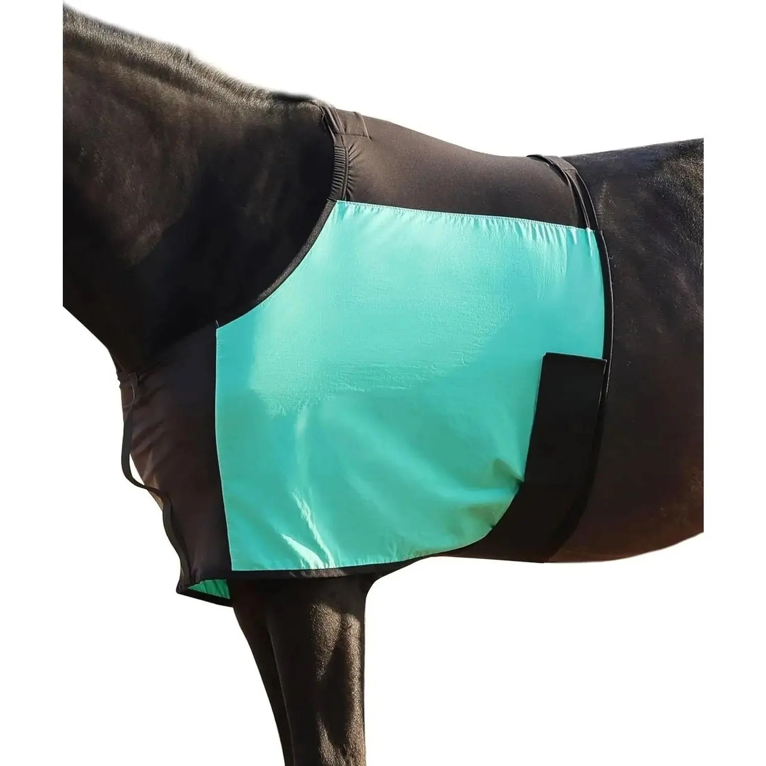 Sleek Nylon and Stretch Horse Shoulder Guard Lightweight Comfortable Breathable Protective Chest Protector Summer Mint M