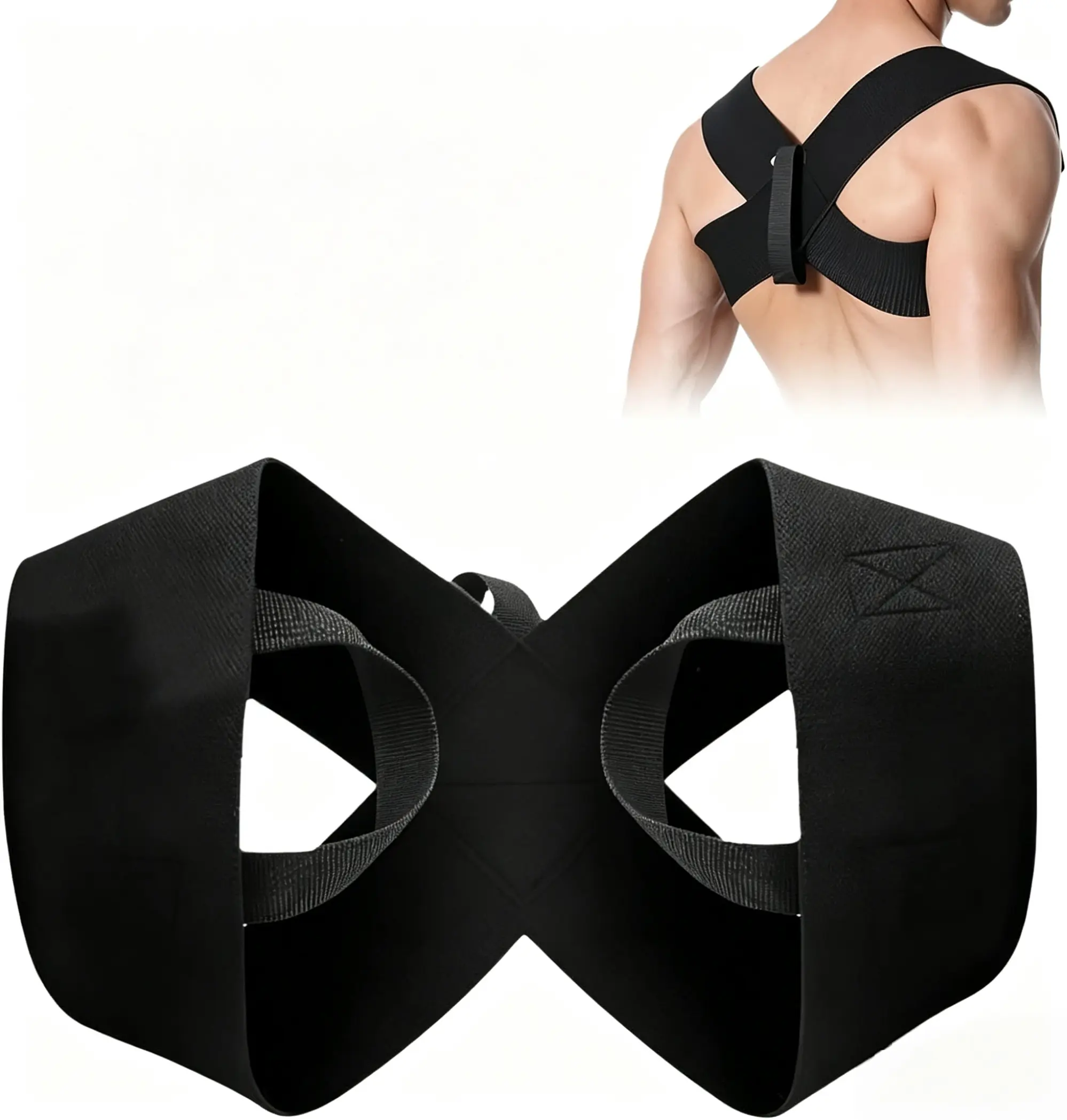 Shoulder Support Band, Unisex Stretch Brace for Bench Press & Chest Expansion, Relieves Shoulder Muscles & Aids Natural Movement, Elastic Fabric