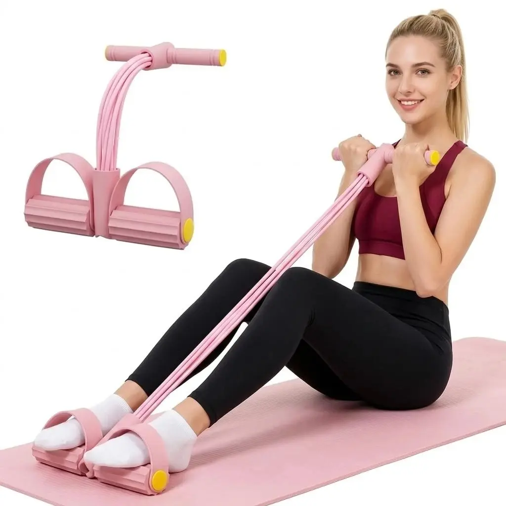 2026 new Pedal Resistance Bands with Handles, Durable 10-Tubes Multifunction Pedal