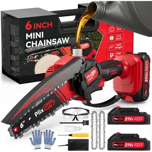 Mini, 6 Inch, Chain Saw - Pruning Shears for Tree Branches, Courtyard, and - Gift for Men, Dad, Husband,(Red)