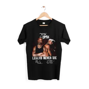 2pac Dmx Legends Never Die Signatures Shirt, Hip Hop Style, Streetwear, Stylish Menswear