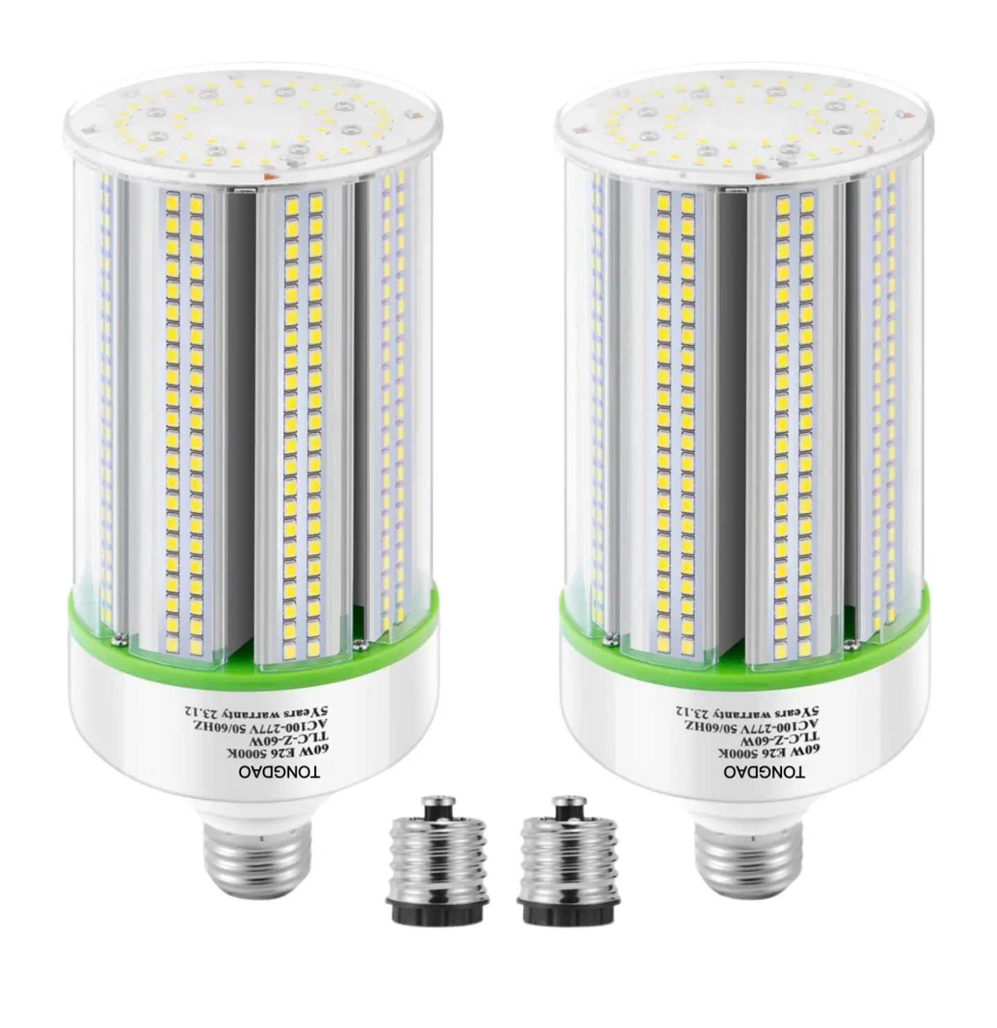 TONGDAO 2-Pack 50W Corn LED Light Bulbs, E26/E39 Base, 120-277V 5000K, HID HPS Mercury Vapor CFL Metal Halide Lamp Replacement for Garage, Work Shop Electronic Led led lights bedroom led light