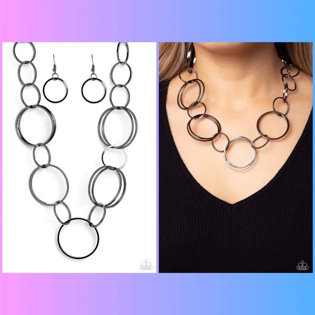Shimmering Symphony - Black Necklace