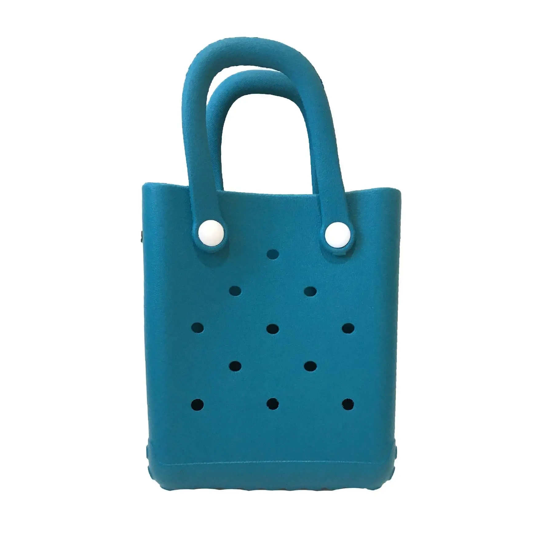Fashion Culture Women's Reva Silicone Mini Bucket Tote Crossbody Bag (Turquoise)