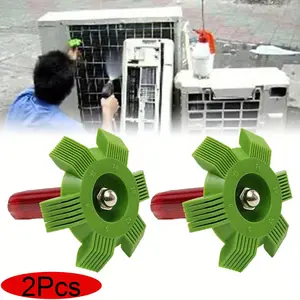2PCS Air Conditioner Fin Repair Comb Cooler Condenser Compact Refrigeration Tool Radiator Fin Comb Rake Cleaner Tool For Auto Coolin