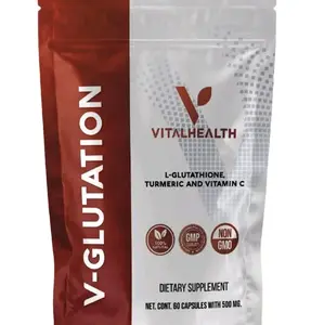 Vital Health V-Glutation - Natural Supplement for Nervous System, Mental Health & Sleep Wellness - 60 Capsules - Mexico Origin - Non-GMO Good Manufacturing Practice Certified Dietary Supplement