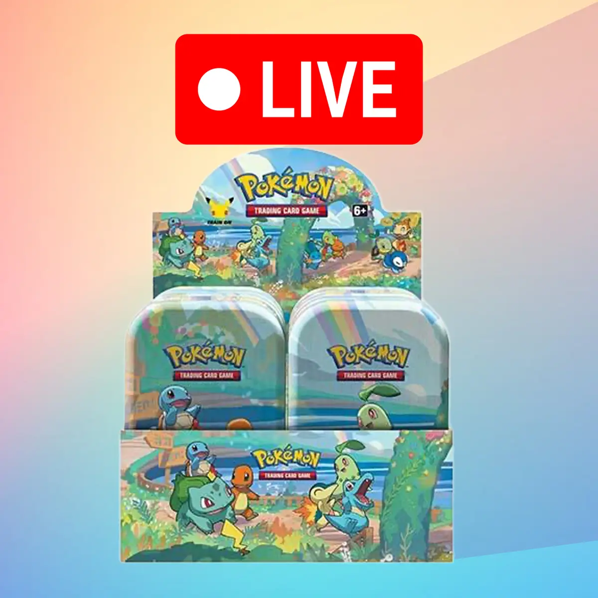 LIVE 1 (one) Random Tin Kanto Friends - Silver Tempest and Astral Radiance packs inside